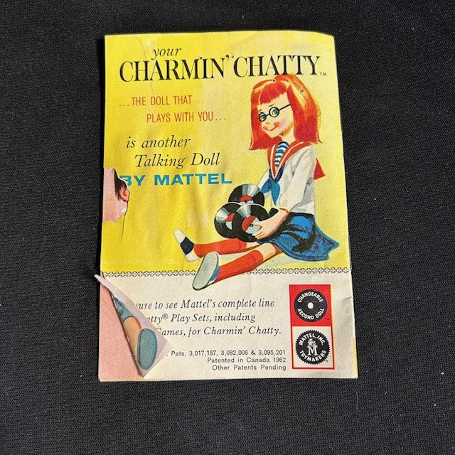 VTG 1962 Mattel 5 Talking Charmin Chatty Doll Records