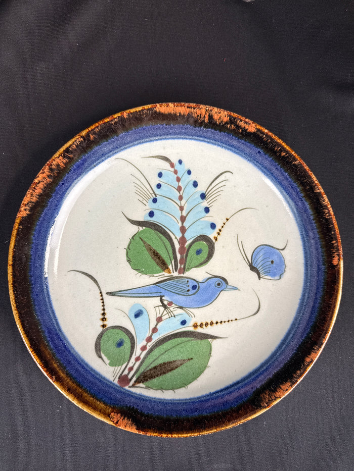 VTG "Blue Bird" Ken Edwards Tonala Mexico Decorative Ceramic Plates