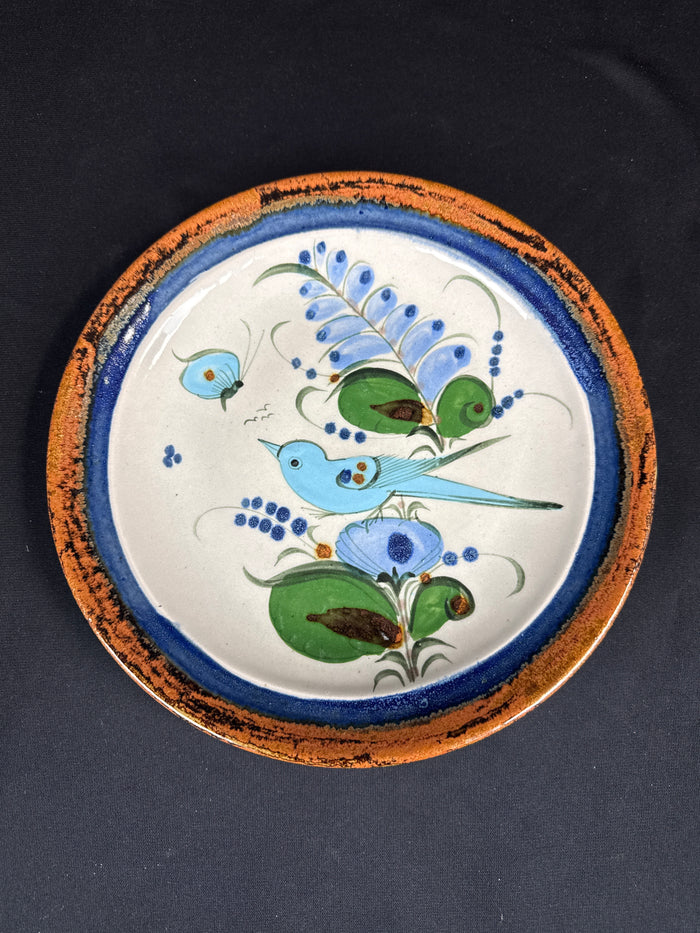 VTG "Blue Bird" Ken Edwards Tonala Mexico Decorative Ceramic Plates