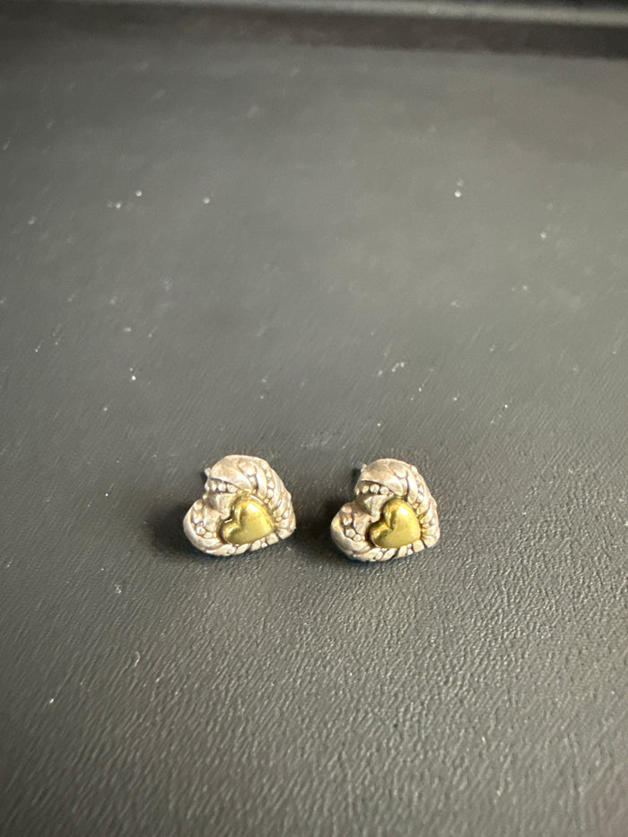 Vtg. Brighton Heart Marci Earrings