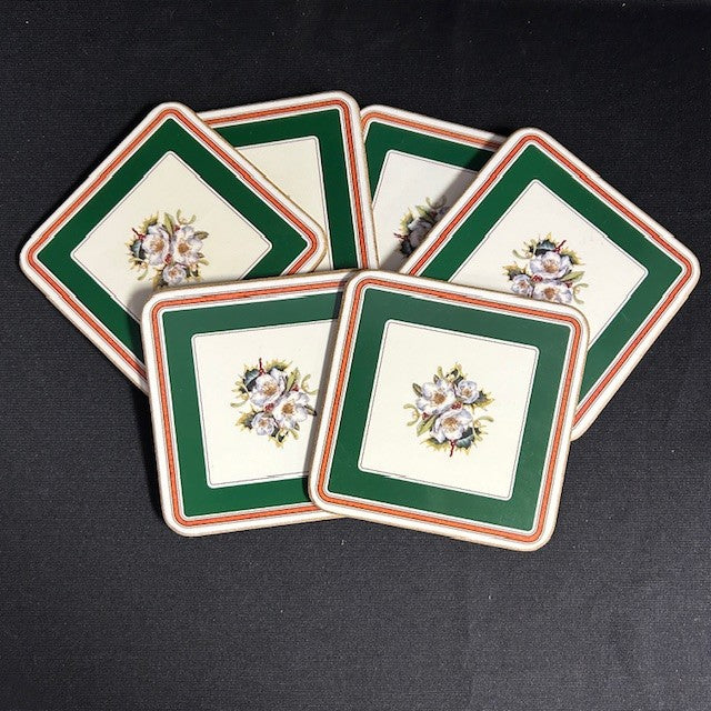 VTG Christmas Rose Coasters