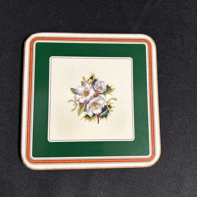 VTG Christmas Rose Coasters