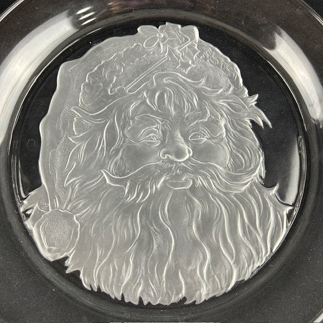 VTG Crystal Santa Platter
