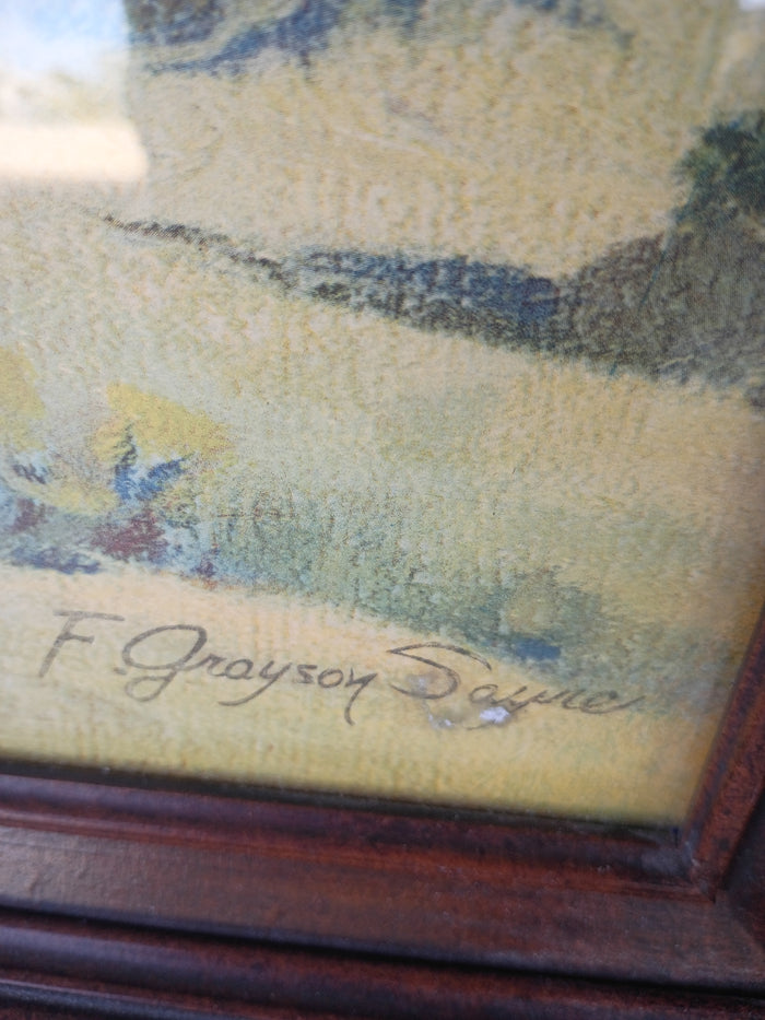VTG Fred Grayson Sayer "The Covered Wagon" print