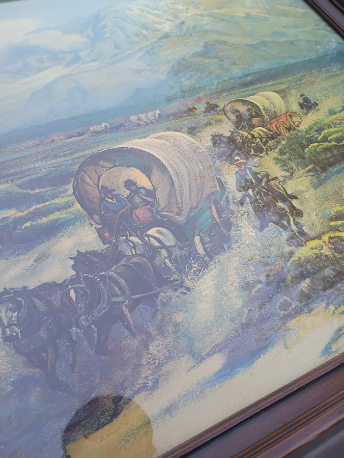 VTG Fred Grayson Sayer "The Covered Wagon" print