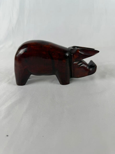 VTG Handcarved Mahogany Pig