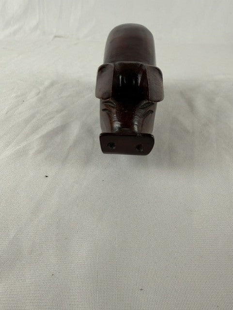 VTG Handcarved Mahogany Pig