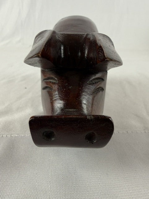 VTG Handcarved Mahogany Pig