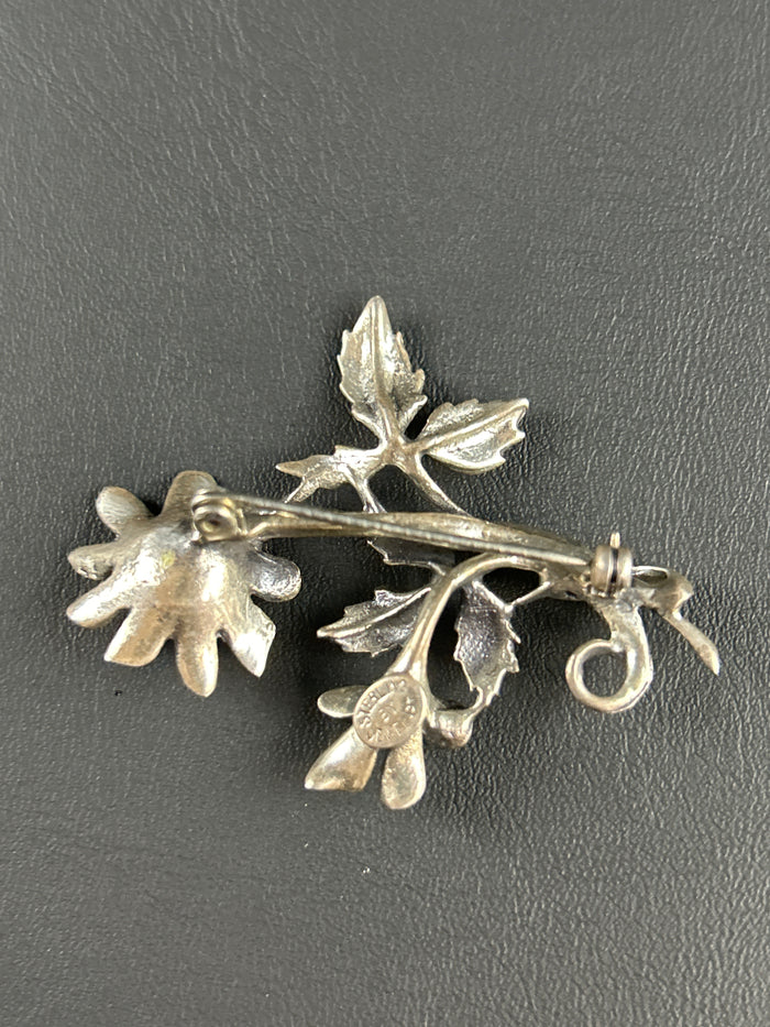 VTG Jewelart Sterling Botanical Pin