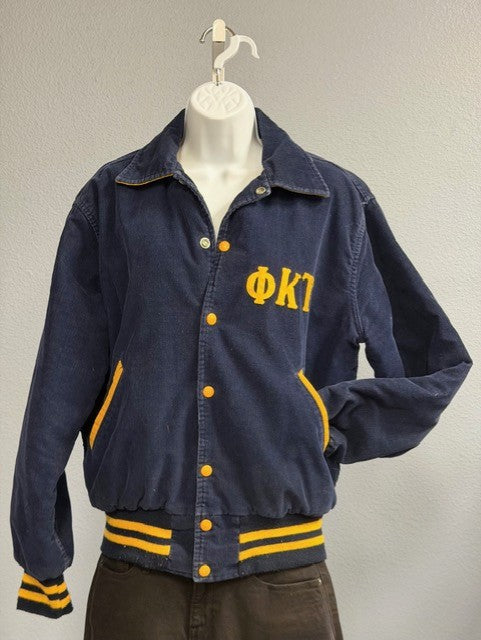 VTG Maple Navy Corduroy Delaware Phi Kappa Tau Jacket