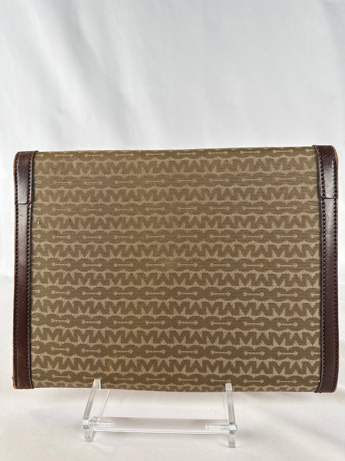 VTG Mark Cross Monogramed Document Clutch