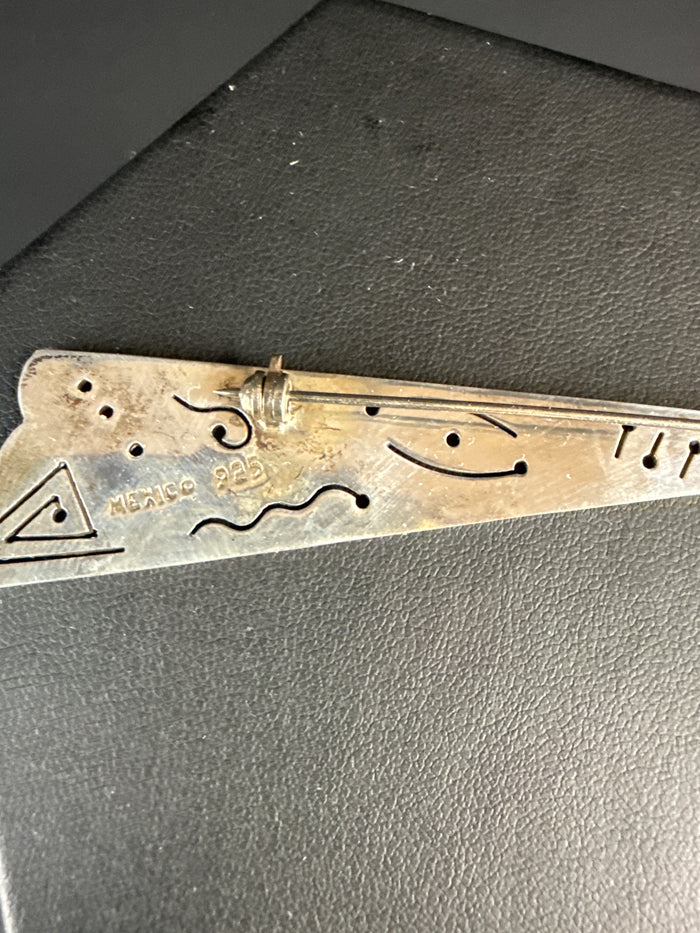 VTG. Mexican Sterling Silver Modernist Brooch