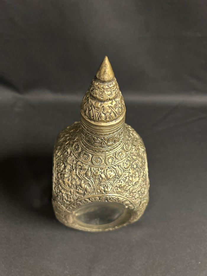 VTG Overlaid Dimple Pinch Whiskey Bottle