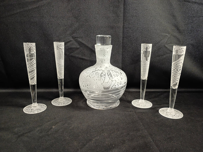 VTG Petroglyph Cordial Set by Madeline D. Thorpe