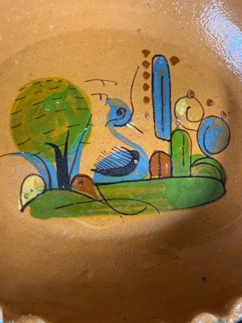 VTG Set 2 Mexican Oval Redware Nesting Bowls