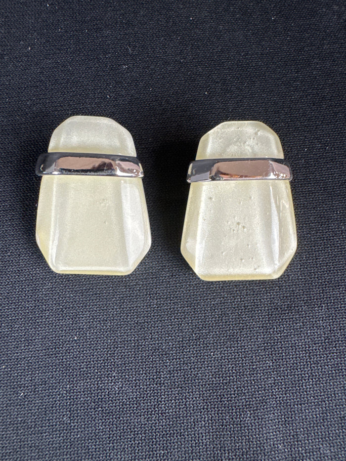 VTG Trifari-Kunio Matsumoto Iridescent Earrings
