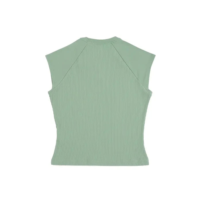W NSW Chill Knit Tight SS Ribbed Top 'Steam Sail'