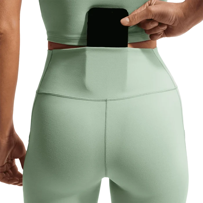 W One High-Waisted 8" Biker Shorts with Pockets 'Steam White'
