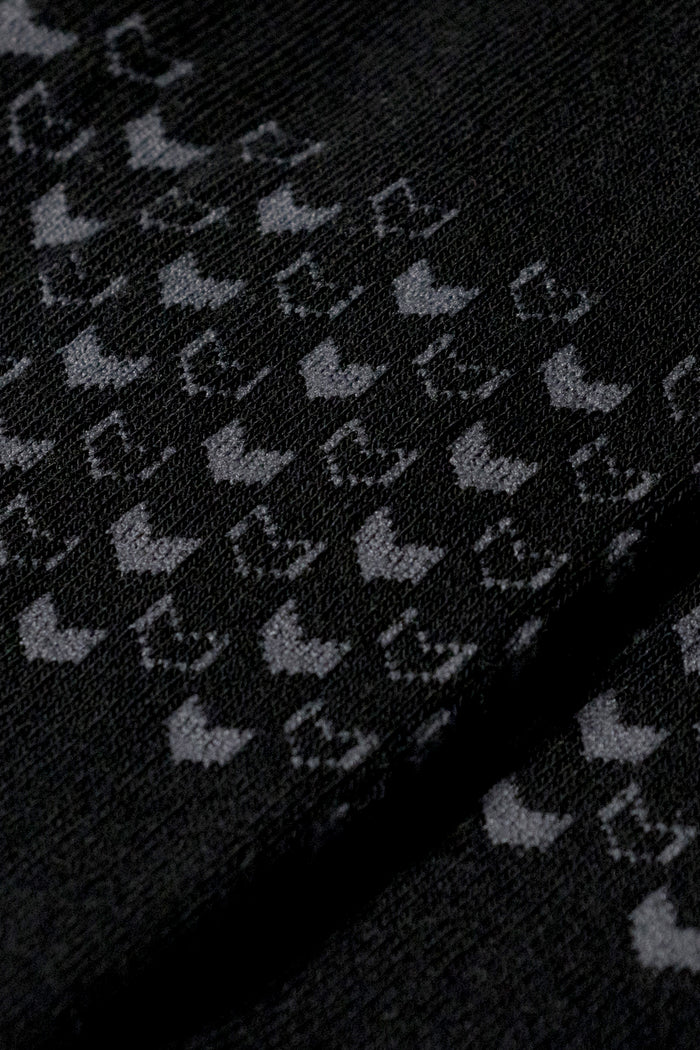 Model showcasing Walk This Way Socks Black comfortable socks ultra soft breathable long fiber cotton