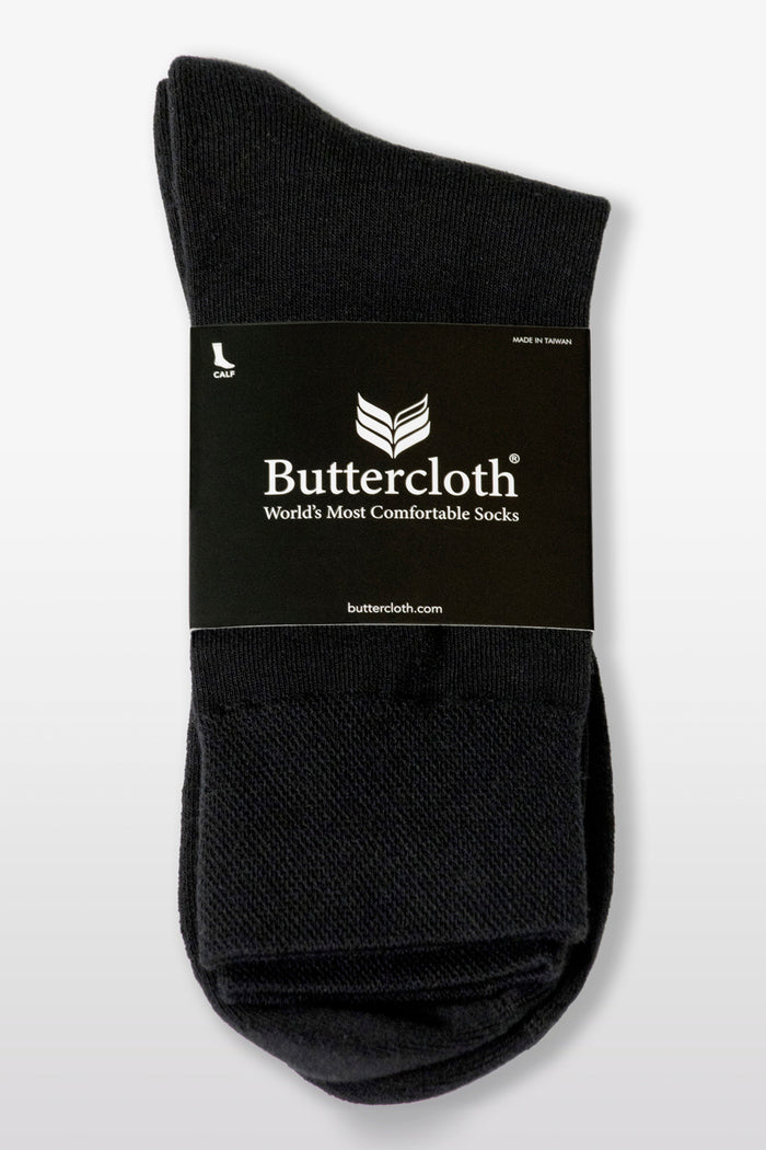 Model showcasing Walk This Way Socks Black comfortable socks ultra soft breathable long fiber cotton