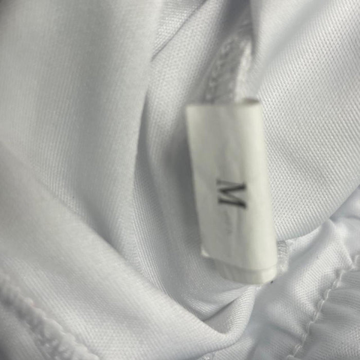 White fringe sweatpants