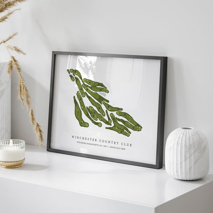 Winchester Country Club | Golf Course Map | On Table
