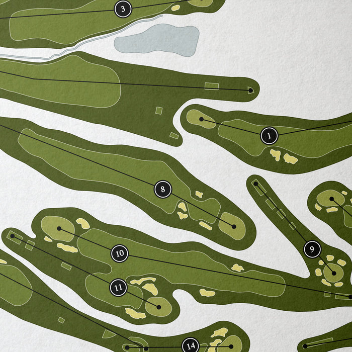 Winchester Country Club | Golf Course Map | Close Up
