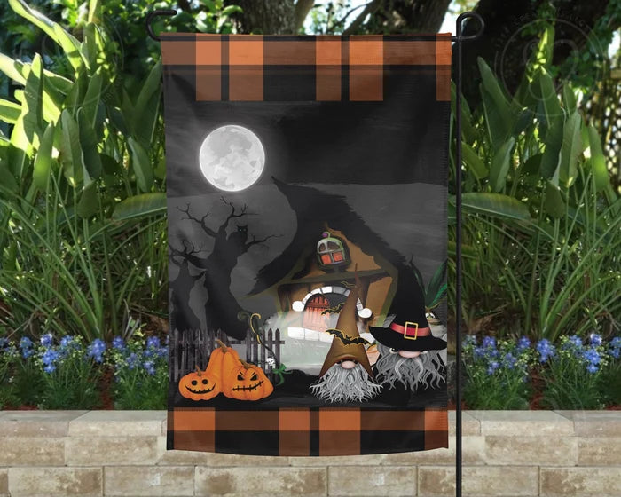 Witching Hour Halloween Gnome | Garden Flag