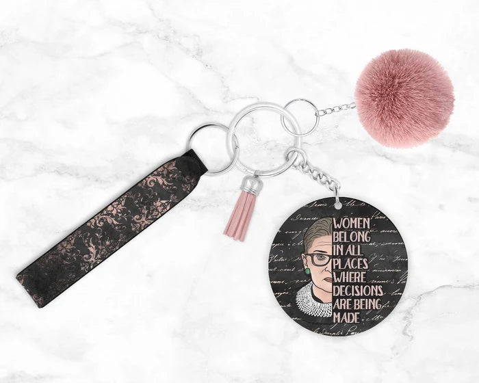 Women Belong in All Places | Novelty Keychain