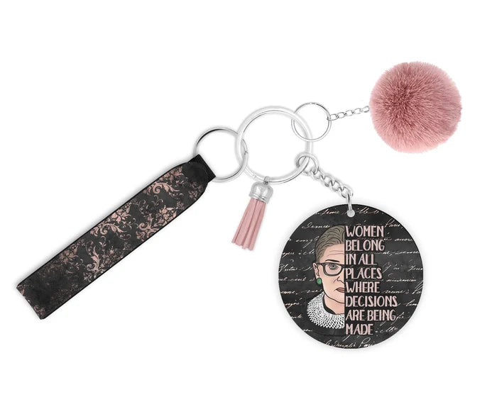 Women Belong in All Places | Novelty Keychain