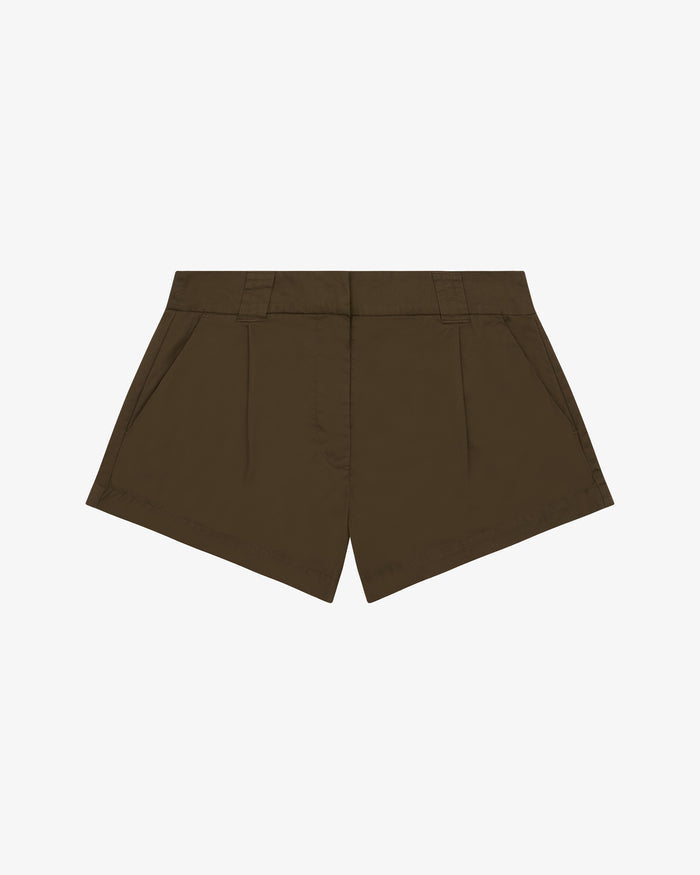 Women's Cotton Mini Short - Brown