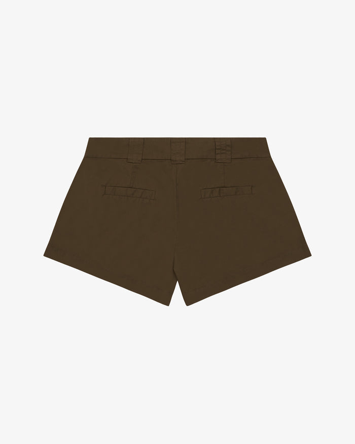 Women's Cotton Mini Short - Brown