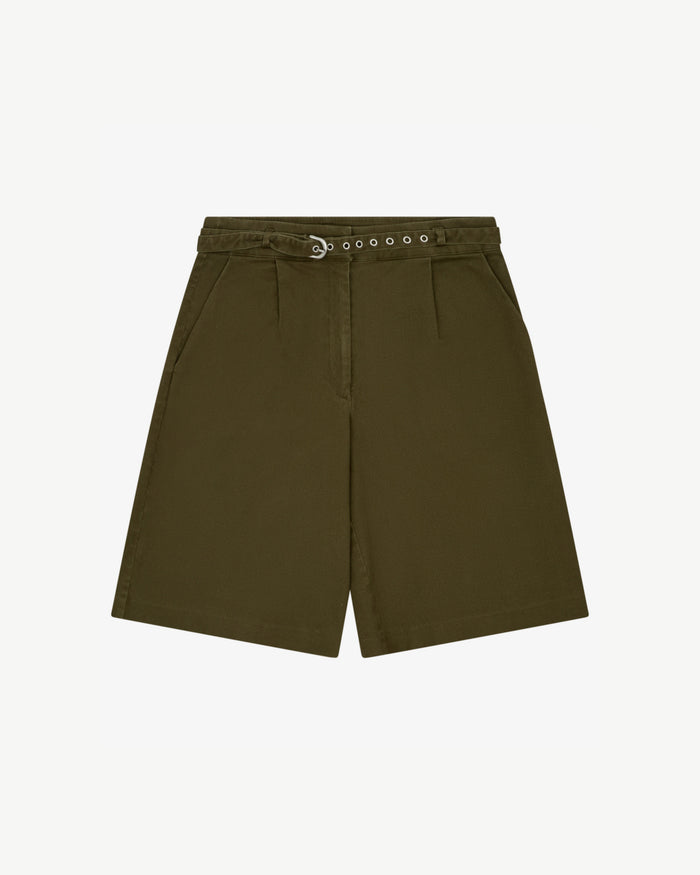 Women's Denim Bermuda Short - Khaki