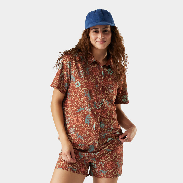 Burnt Sienna Paisley / L