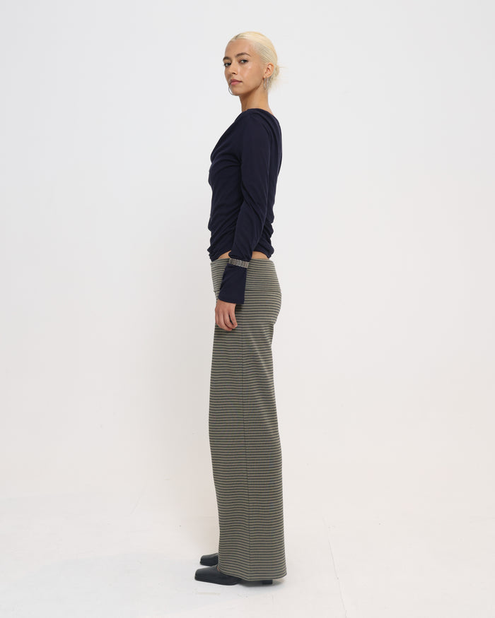 Women's Fold Over Pant - Stripe