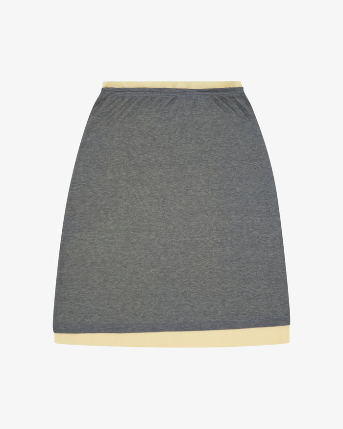 Women's Layered Skirt - Grey / Butter