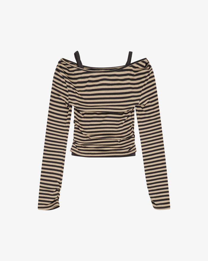 Women's LS Layered Tank - Stripe