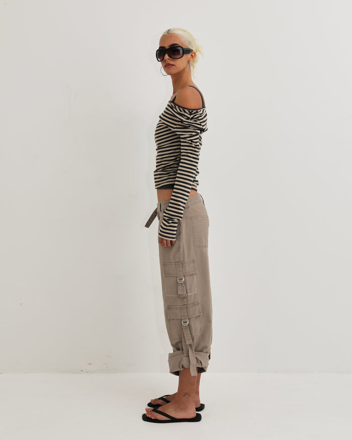 Women's LS Layered Tank - Stripe