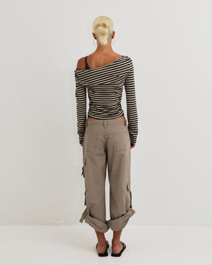 Women's LS Layered Tank - Stripe