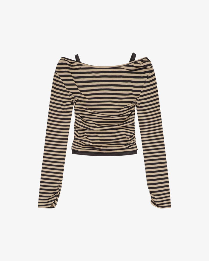 Women's LS Layered Tank - Stripe