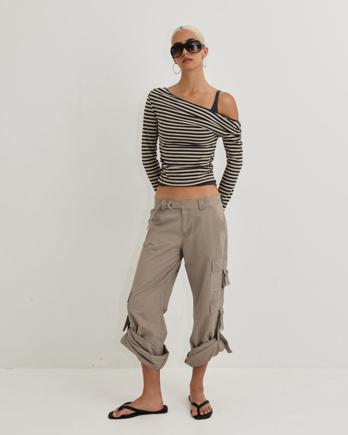 Women's LS Layered Tank - Stripe