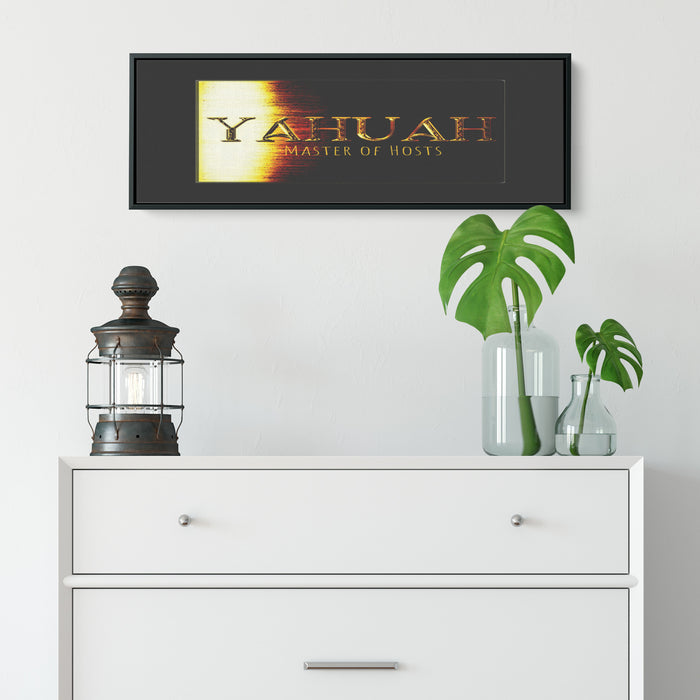 Yahuah: Master of Hosts (01-03) | Panoramic Framed Canvas Print