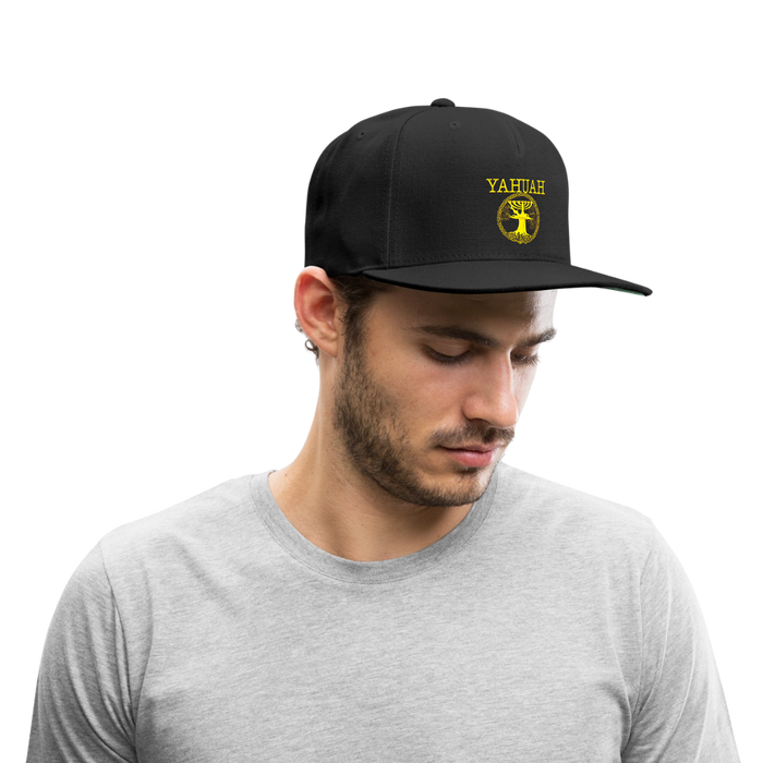 Yahuah-Tree of Life 02-01 Designer Sport-Tek Yupoong Snapback Baseball Cap - black