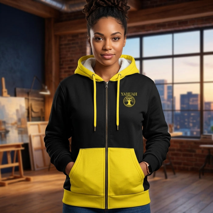 Yahuah: Tree of Life (02-01) - The Covenant Seal | Unisex Microfleece Zip Hoodie