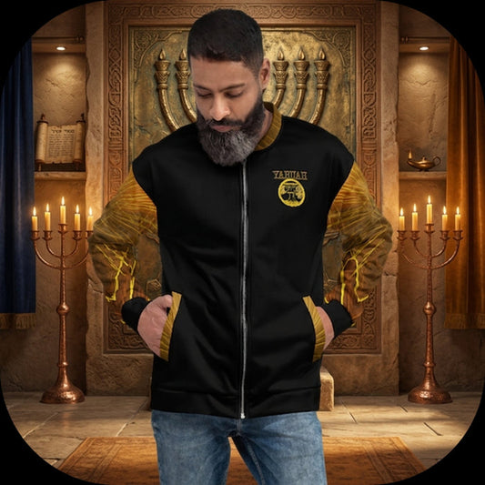 Yahuah: Tree of Life (02-02) - The Firmament Radiance | Unisex Bomber Jacket