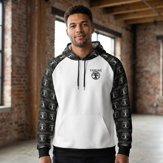Yahuah: Tree of Life™ (02-05) — The Dualism Refined™ | Men's Raglan Hoodie