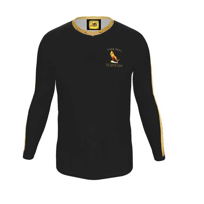 Yahusha: The Lion of Judah™ (01) — The Scepter of Judah™ | Men's V-Neck Jersey T-Shirt