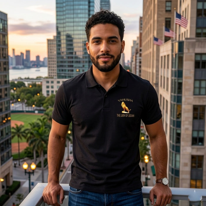 Yahusha: The Lion of Judah™ (01) — The Scepter of Judah™ | Unisex Premium Polo