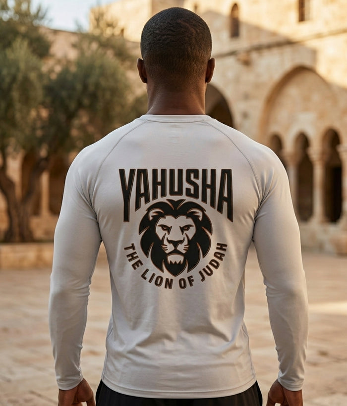 Yahusha: The Lion of Judah™ (02) — The King Forged in Fire™ | Unisex Long-Sleeve T-Shirt