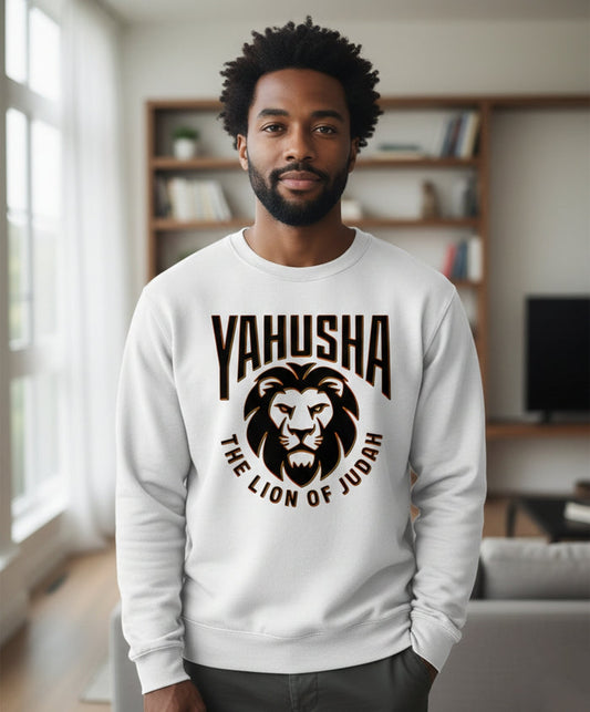 Yahusha: The Lion of Judah™ (02) — The King Forged in Fire™ | Unisex Sweatshirt